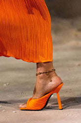 Tilly Pleated Heeled Mules